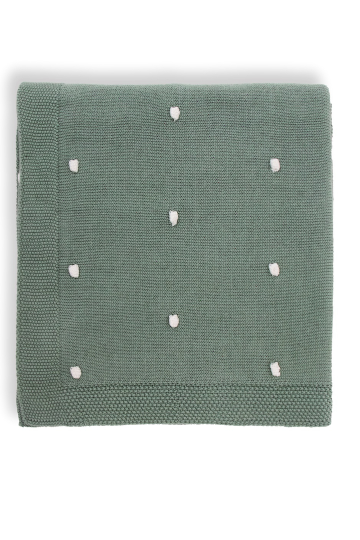 Olive Dot Baby Blanket image 1